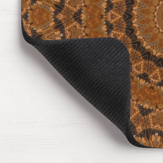 Bruin Mandala Wheel Muismat (Hoek)