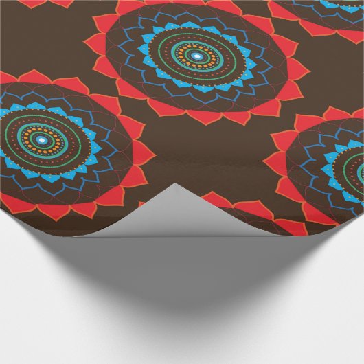 Bruin Mandala Wrapping Papier (Hoek)