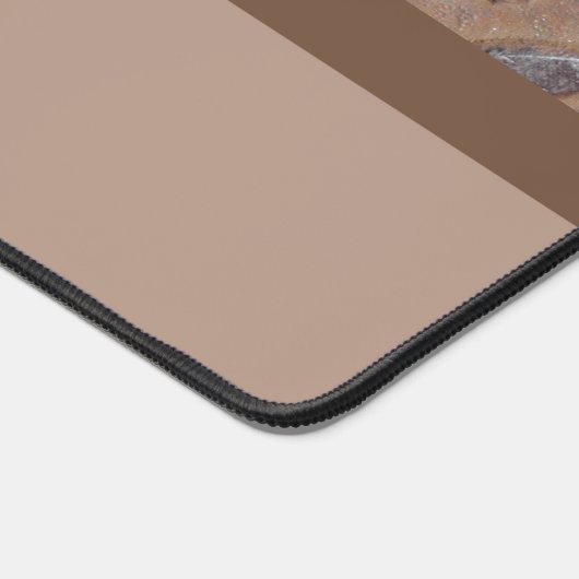 Bruin Manhole Hoesje Patroon, Monogram Naam & Tite Bureaumat (Hoek)