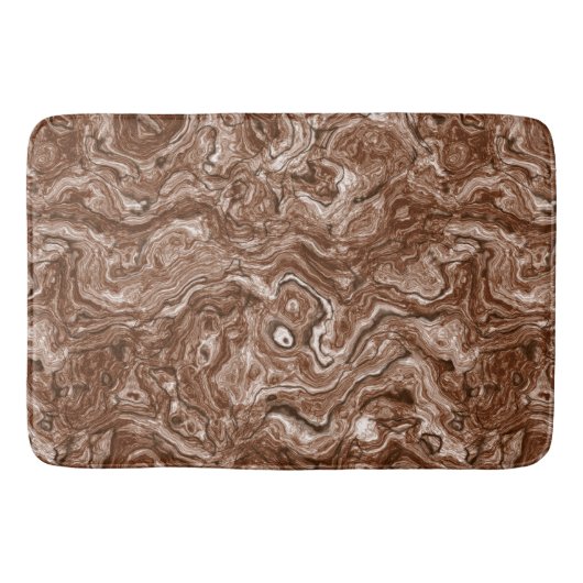 Bruin Marmer abstract Badmat (Voorkant)
