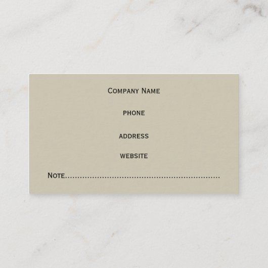 Bruin Marmer Afspraak Visitekaartjes (Achterkant)