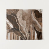 Bruin marmer Agate Gold Glitter Glam #1 Wandkleed (Voorkant (horizontaal))