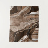 Bruin marmer Agate Gold Glitter Glam #1 Wandkleed (Voorkant)