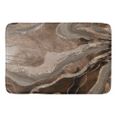 Bruin marmer Agate Gold Glitter Glam #2 Badmat (Voorkant)