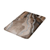 Bruin marmer Agate Silver Glitter Glam #1 Badmat (Gekanteld)