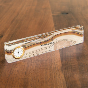 Bruin Marmer, gepersonaliseerd Naambordje