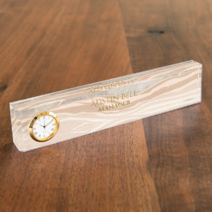 Bruin Marmer, gepersonaliseerd Naambordje