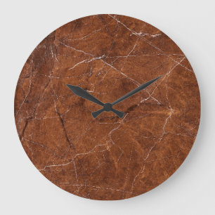 Bruin Marmer Glanzend: Luxe Textuur Achtergrond Grote Klok