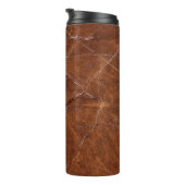 Bruin Marmer Glanzend: Luxe Textuur Achtergrond Thermosbeker (Geroteerd rechts)