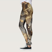 Bruin marmer met Stippen Leggings (Links)