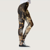 Bruin marmer met Stippen Leggings (Rechts)
