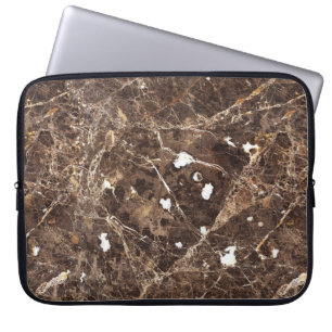 Bruin marmer Stone Pattern Laptop Sleeve
