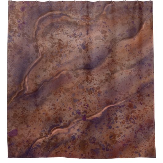 Bruin Marmeren Douchegordijn (Voorkant)