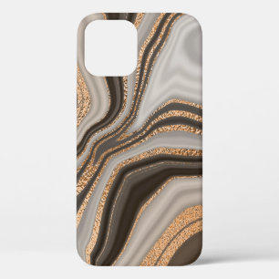 Bruin Marmeren Goud Ontwerp Case-Mate iPhone Case
