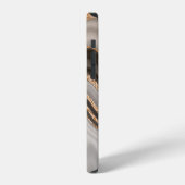 Bruin Marmeren Goud Ontwerp iPhone Hoesje (Linkerkant)