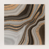 Bruin Marmeren Goud  Ontwerp Legpuzzel (Horizontaal)