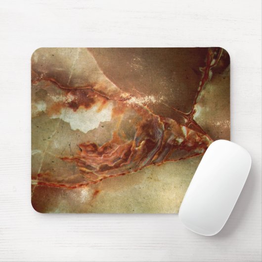 Bruin Marmeren Steen Patroon 2 Muismat (Met muis)