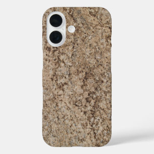 Bruin marmeren telefoonhoes met werveling iPhone 16 hoesje
