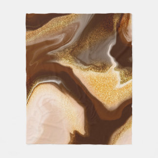 Bruin marmeren textuur: abstract vocht fleece deken