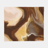 Bruin marmeren textuur: abstract vocht fleece deken (Voorkant (Horizontaal))