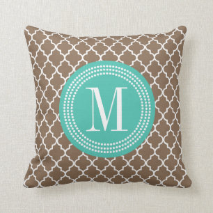 Bruin Marokkaans Lattice Personalized Kussen