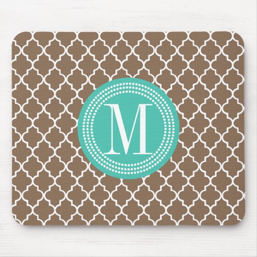 Bruin Marokkaans Lattice Personalized Muismat (Voorkant)