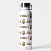 Bruin Mascot | Brown & Gold-School College Team Waterfles (Achterkant)
