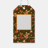 Bruin Mat Kerstontwerp Cadeaulabel (Voorkant)