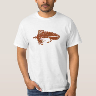 Bruin Matuka-wimpel, vliegende visserij en koppele T-shirt