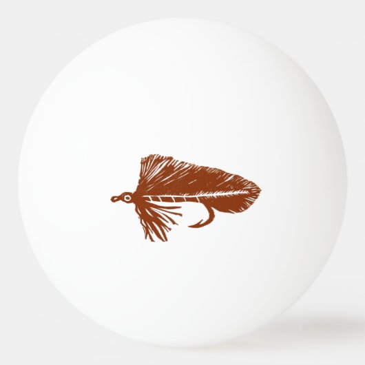 Bruin Matuka-wimpel, vliegenvisserij, vliegende ku Pingpongbal (Voorkant)