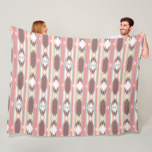 Bruin, Mauve & Green Aztec, Zuidwest-Griekenland Fleece Deken