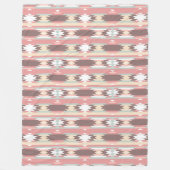 Bruin, Mauve & Green Aztec, Zuidwest-Griekenland Fleece Deken (Voorkant)