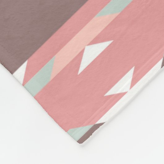 Bruin, Mauve & Green Aztec, Zuidwest-Griekenland Fleece Deken (Hoek)