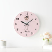 Bruin meisje ballerina vijfde positie grote klok (Huis)