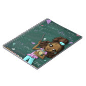 Bruin meisje en positieve woorden notitieboek (Linkerzijde)