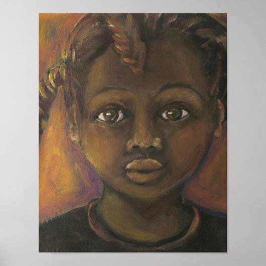 Bruin meisje van Celestine Poster (Voorkant)