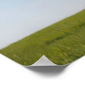 Bruin menselijk gezicht boom takken gesneden poster (Hoek)