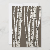 Bruin met berkenbomen bruiloft uitnodiging (Achterkant)