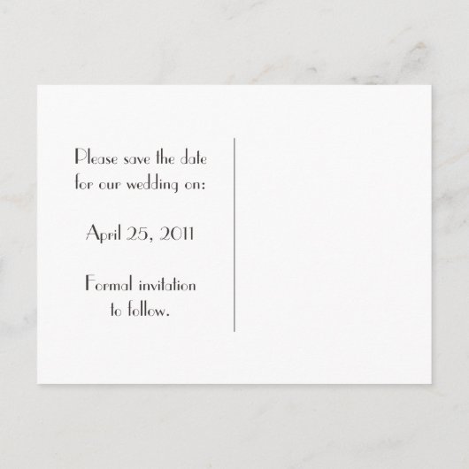 Bruin met Blauwgroen bloemenwervelingen Bewaar de  Aankondigingskaart (Achterkant)