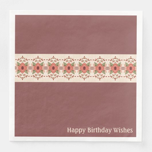 Bruin met crème servet (Voorkant)