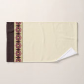Bruin met elegant design streepaccent bad handdoek (Handdoek)
