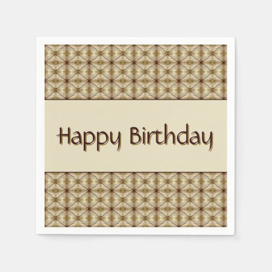 Bruin met gouden patroon servet (Voorkant)