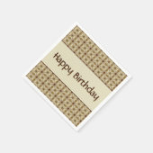 Bruin met gouden patroon servet (Hoek)