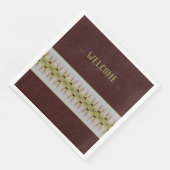 Bruin met limoengroen servet (Hoek)