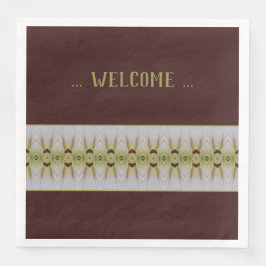 Bruin met limoengroen servet