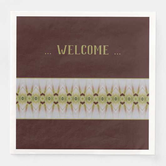 Bruin met limoengroen servet (Voorkant)