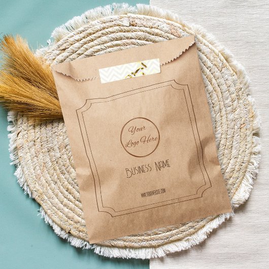  bruin met logo Business promotiepapier Bedankzakje