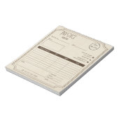  bruin met logo Small Business Invoice Notitieblok (Linkerzijde)