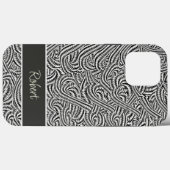 Bruin met patroon Case-Mate iPhone case (Achterkant (horizontaal))