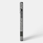 Bruin met patroon iPhone hoesje (Linkerkant)